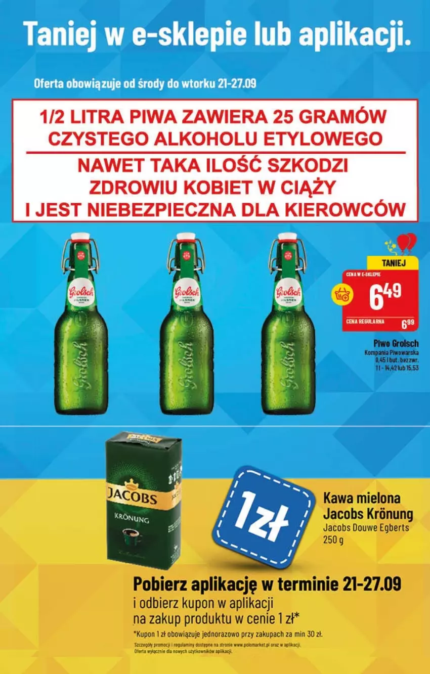 Gazetka promocyjna PoloMarket - Gazetka pomocyjna - ważna 21.09 do 27.09.2022 - strona 61 - produkty: Gra, Jacobs, Kawa, Kawa mielona, Piec, Piwa, Piwo