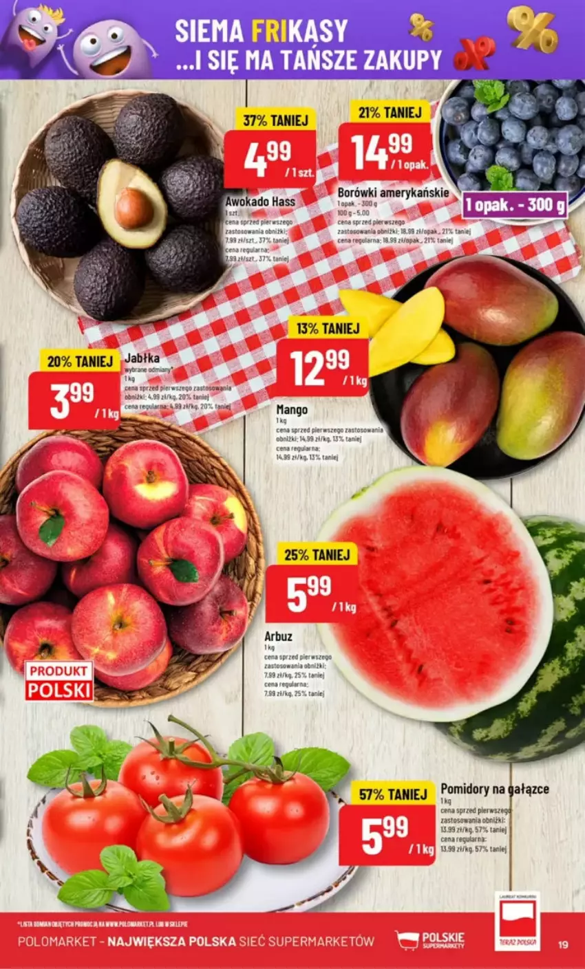 Gazetka promocyjna PoloMarket - ważna 07.05 do 13.05.2025 - strona 11 - produkty: Arbuz, Astor, Fa, Jabłka, Mango, Pomidory, Tran