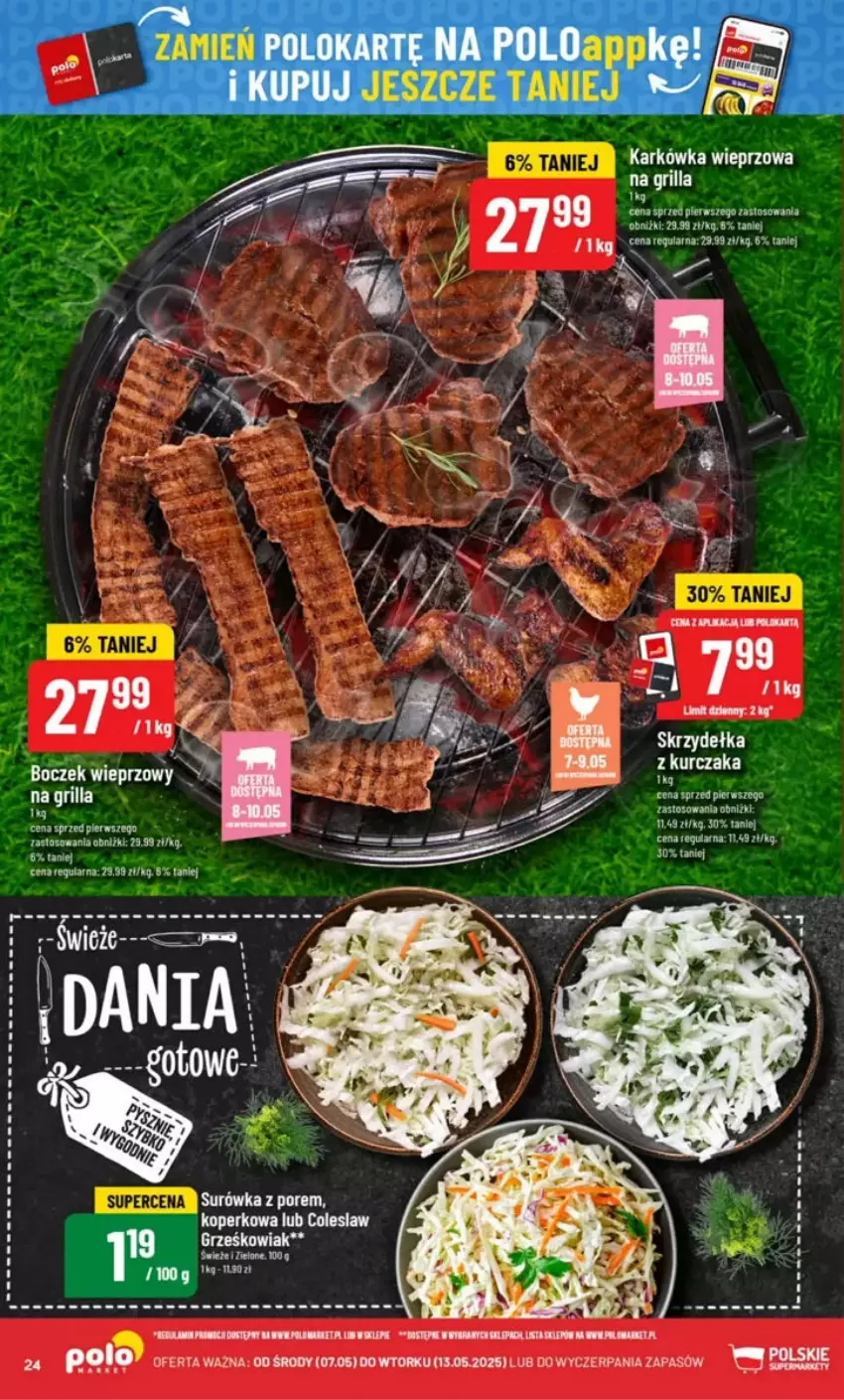 Gazetka promocyjna PoloMarket - ważna 07.05 do 13.05.2025 - strona 17 - produkty: Boczek, Boczek wieprzowy, Fa, Grill, Karkówka wieprzowa, Por, Surówka