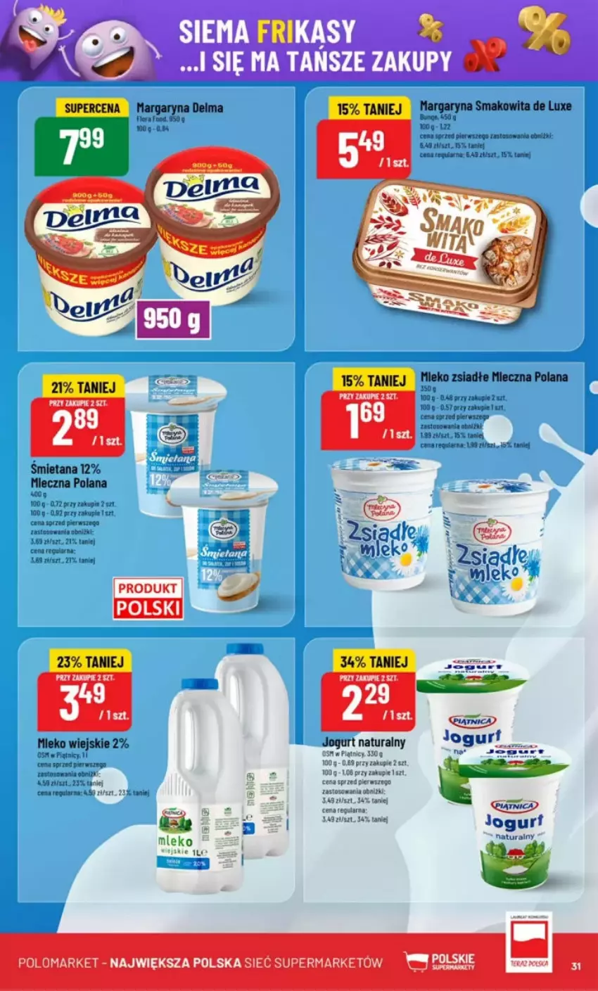 Gazetka promocyjna PoloMarket - ważna 07.05 do 13.05.2025 - strona 25 - produkty: Delma, Jogurt, Jogurt naturalny, LANA, Margaryna, Mleko, Mleko zsiadłe