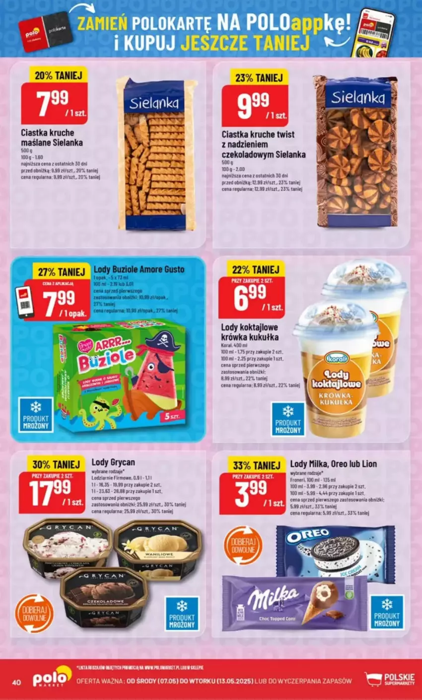Gazetka promocyjna PoloMarket - ważna 07.05 do 13.05.2025 - strona 35 - produkty: Ciastka, Fa, Gry, Lion, Lody, Milka, Oreo