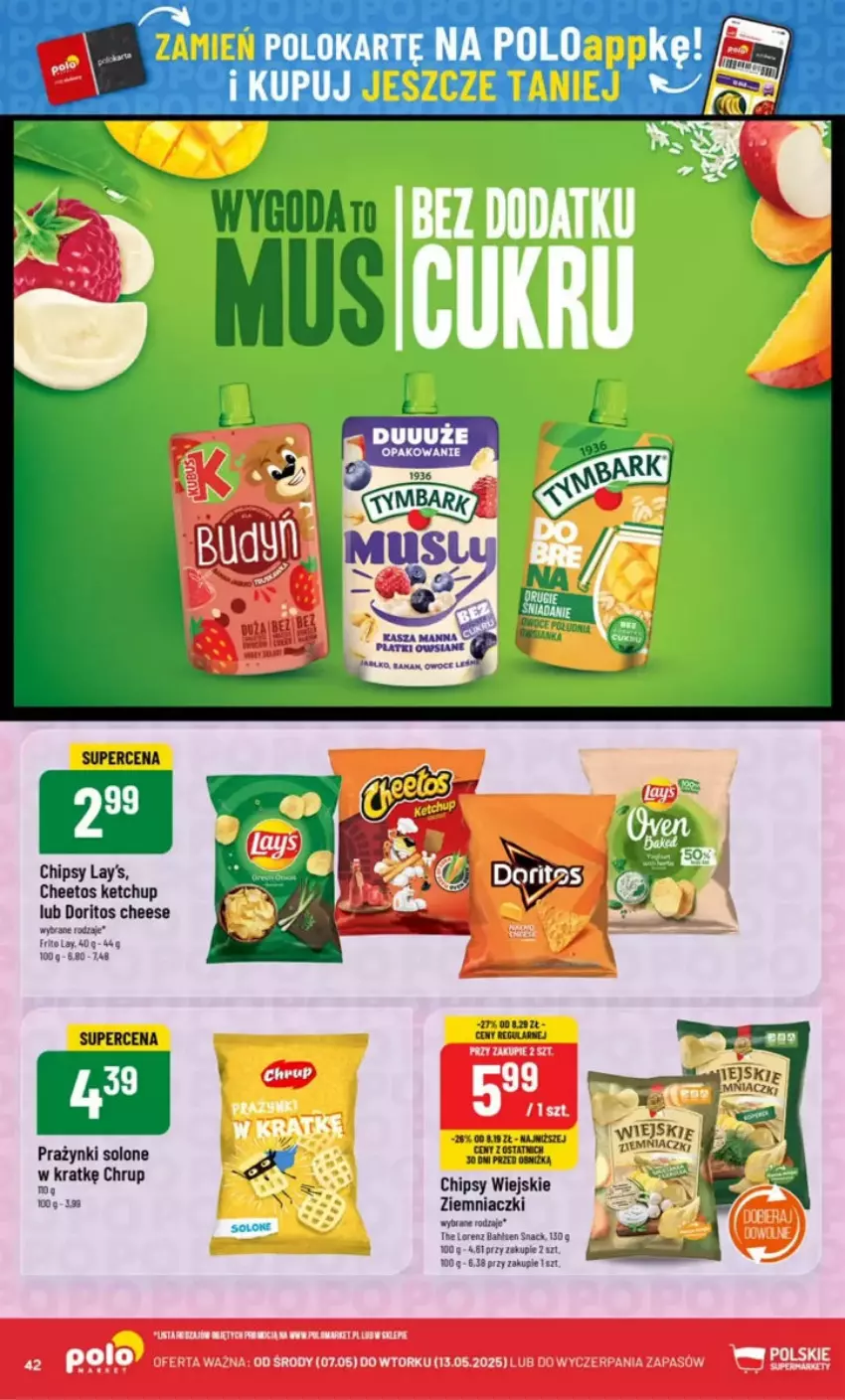 Gazetka promocyjna PoloMarket - ważna 07.05 do 13.05.2025 - strona 37 - produkty: Cheetos, Chipsy, Ketchup, Koc