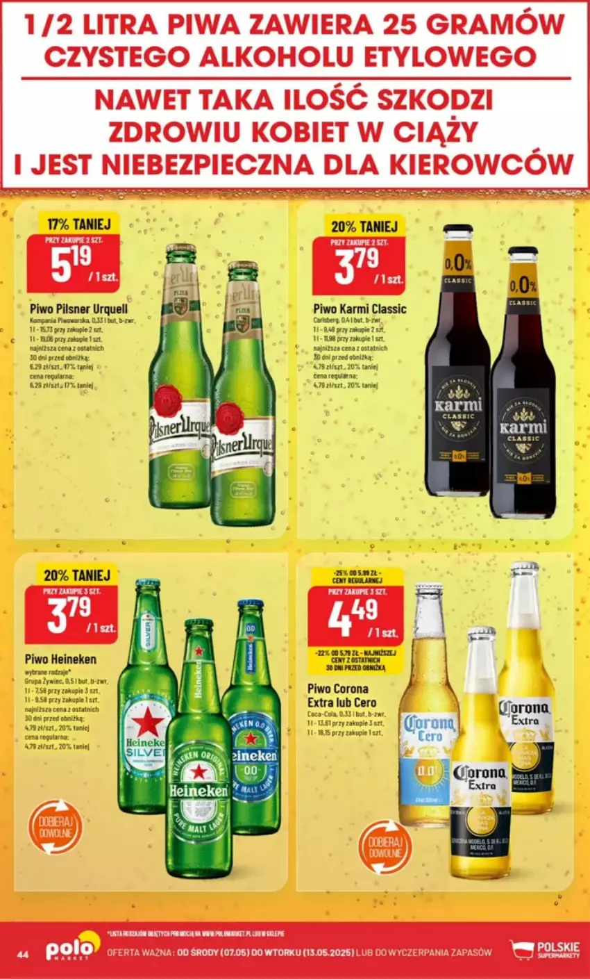 Gazetka promocyjna PoloMarket - ważna 07.05 do 13.05.2025 - strona 39 - produkty: BIC, Carlsberg, Corona Extra, Fa, Gra, Heineken, Piec, Pilsner Urquell, Piwa, Piwo