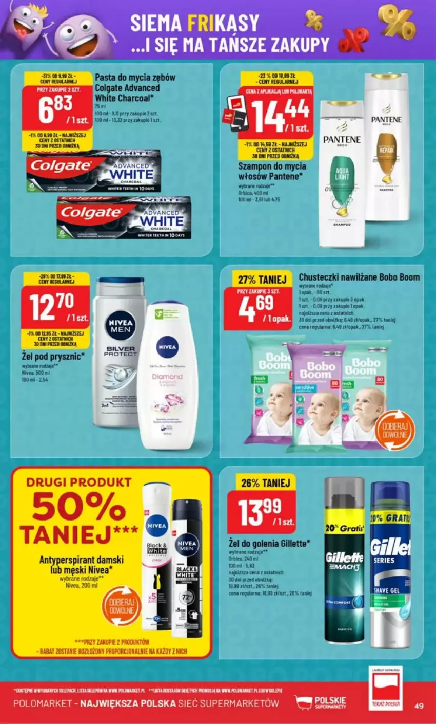 Gazetka promocyjna PoloMarket - ważna 07.05 do 13.05.2025 - strona 44 - produkty: Antyperspirant, Chusteczki, Colgate, Gillette, LG, Nivea, Pantene, Por, Szampon