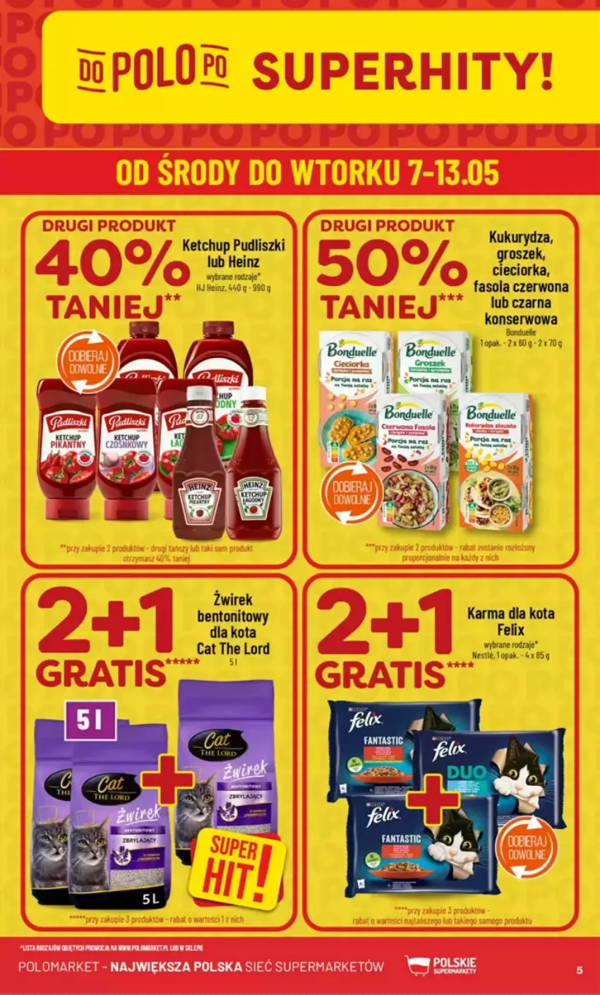 Gazetka promocyjna PoloMarket - ważna 07.05 do 13.05.2025 - strona 45 - produkty: Bonduelle, Fa, Fasola, Felix, Heinz