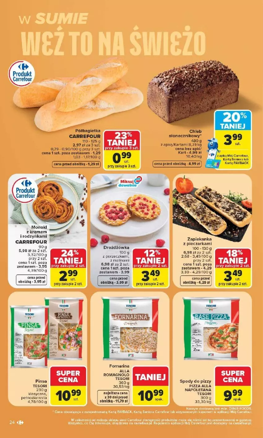Gazetka promocyjna Carrefour - Gazetka Carrefour, Market z SUMIE najlepszy, od poniedziałku - ważna 29.06 do 04.07.2026 - strona 26 - produkty: Chleb, Piec, Pieczarka, Pizza, Por, Zapiekanka