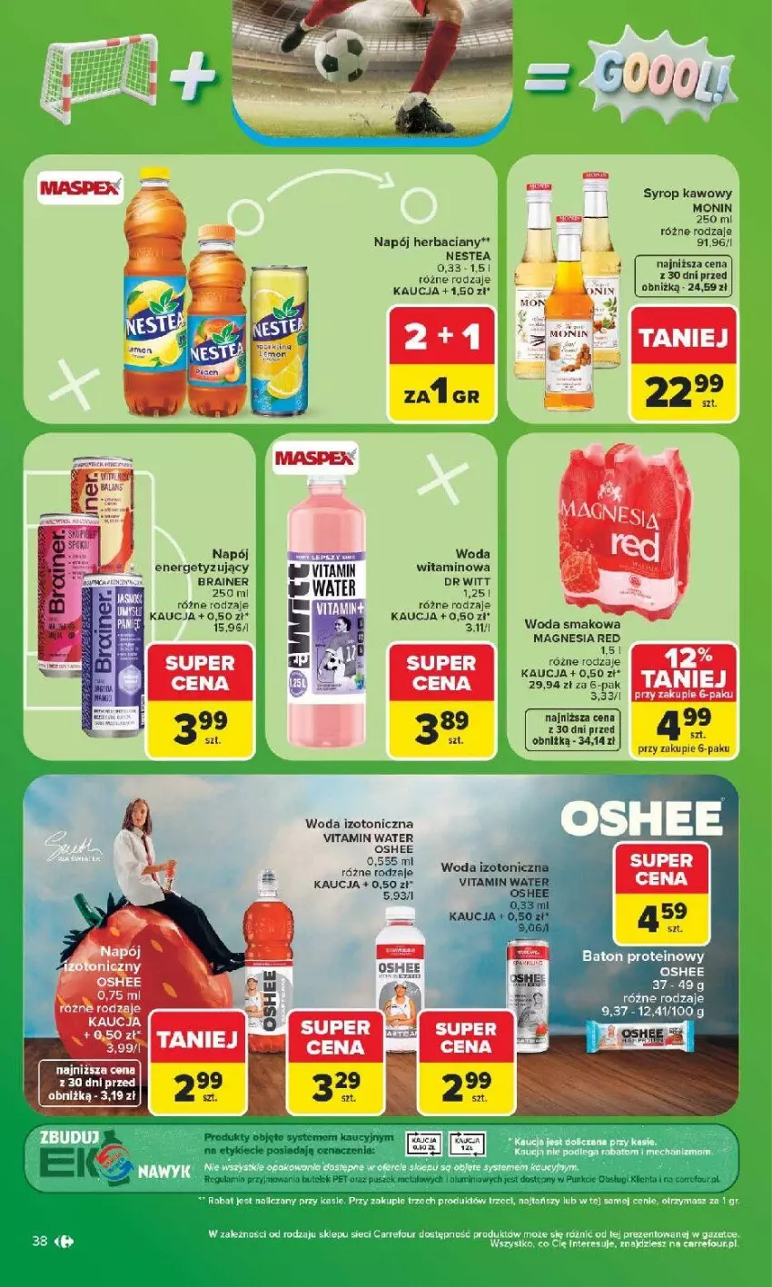Gazetka promocyjna Carrefour - Gazetka Carrefour, Market z SUMIE najlepszy, od poniedziałku - ważna 29.06 do 04.07.2026 - strona 40 - produkty: Fa, Napój, Nestea, Oshee, Rum, Syrop, Woda