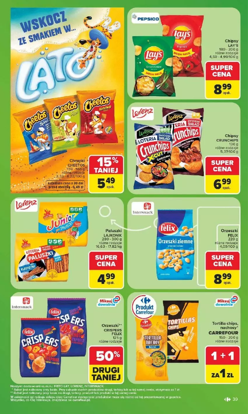 Gazetka promocyjna Carrefour - Gazetka Carrefour, Market z SUMIE najlepszy, od poniedziałku - ważna 29.06 do 04.07.2026 - strona 41 - produkty: Chipsy, Crunchips, Felix, Orzeszki, Pepsi