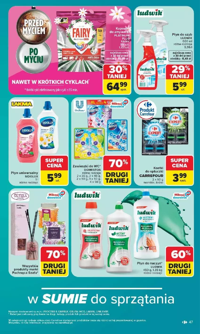 Gazetka promocyjna Carrefour - Gazetka Carrefour, Market z SUMIE najlepszy, od poniedziałku - ważna 29.06 do 04.07.2026 - strona 49 - produkty: Fa, Ludwik, Płyn do szyb, Szafa, Zawieszki