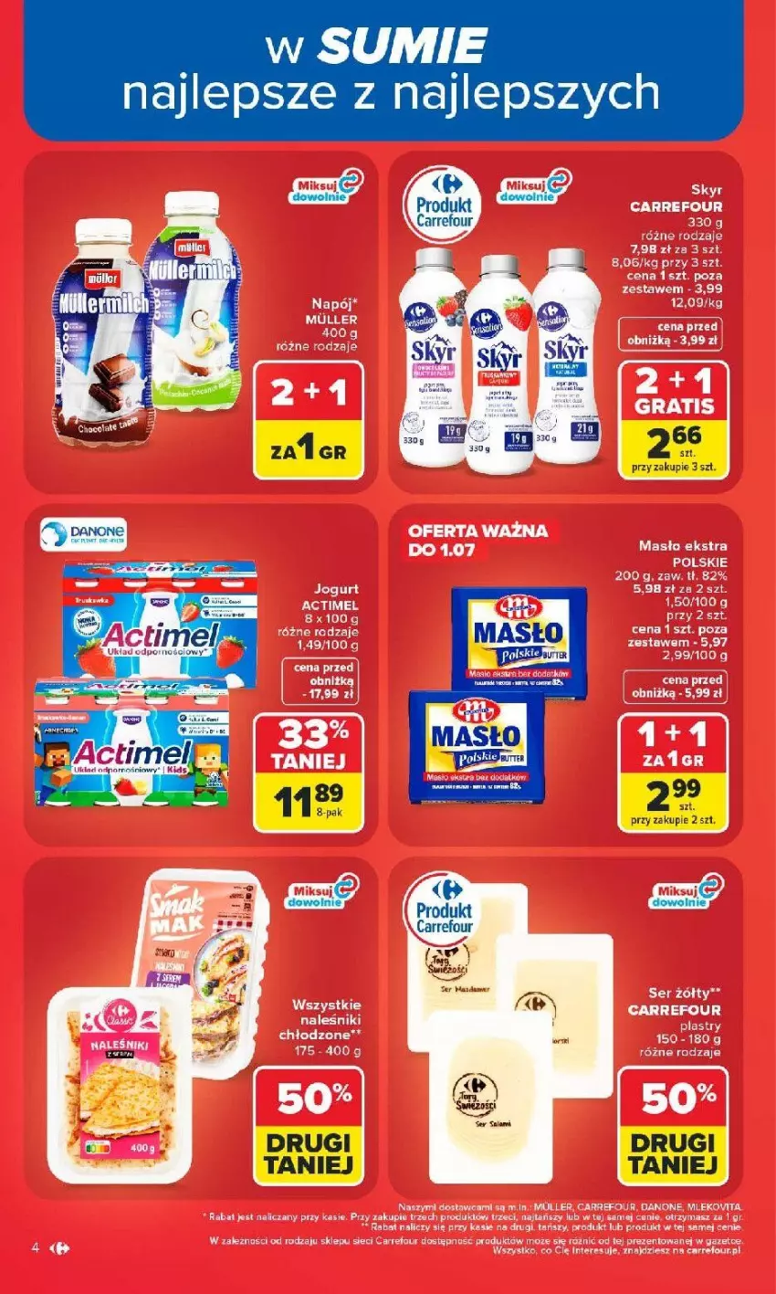 Gazetka promocyjna Carrefour - Gazetka Carrefour, Market z SUMIE najlepszy, od poniedziałku - ważna 29.06 do 04.07.2026 - strona 6 - produkty: Danone, Fa
