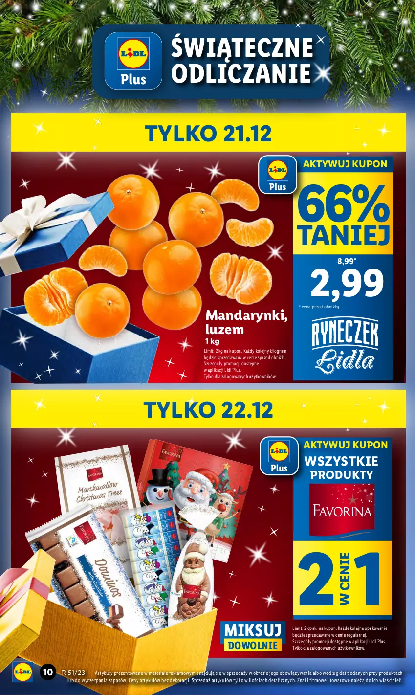 Gazetka promocyjna Lidl - GAZETKA - ważna 21.12 do 23.12.2023 - strona 10 - produkty: Gra, Mandarynki, Olej