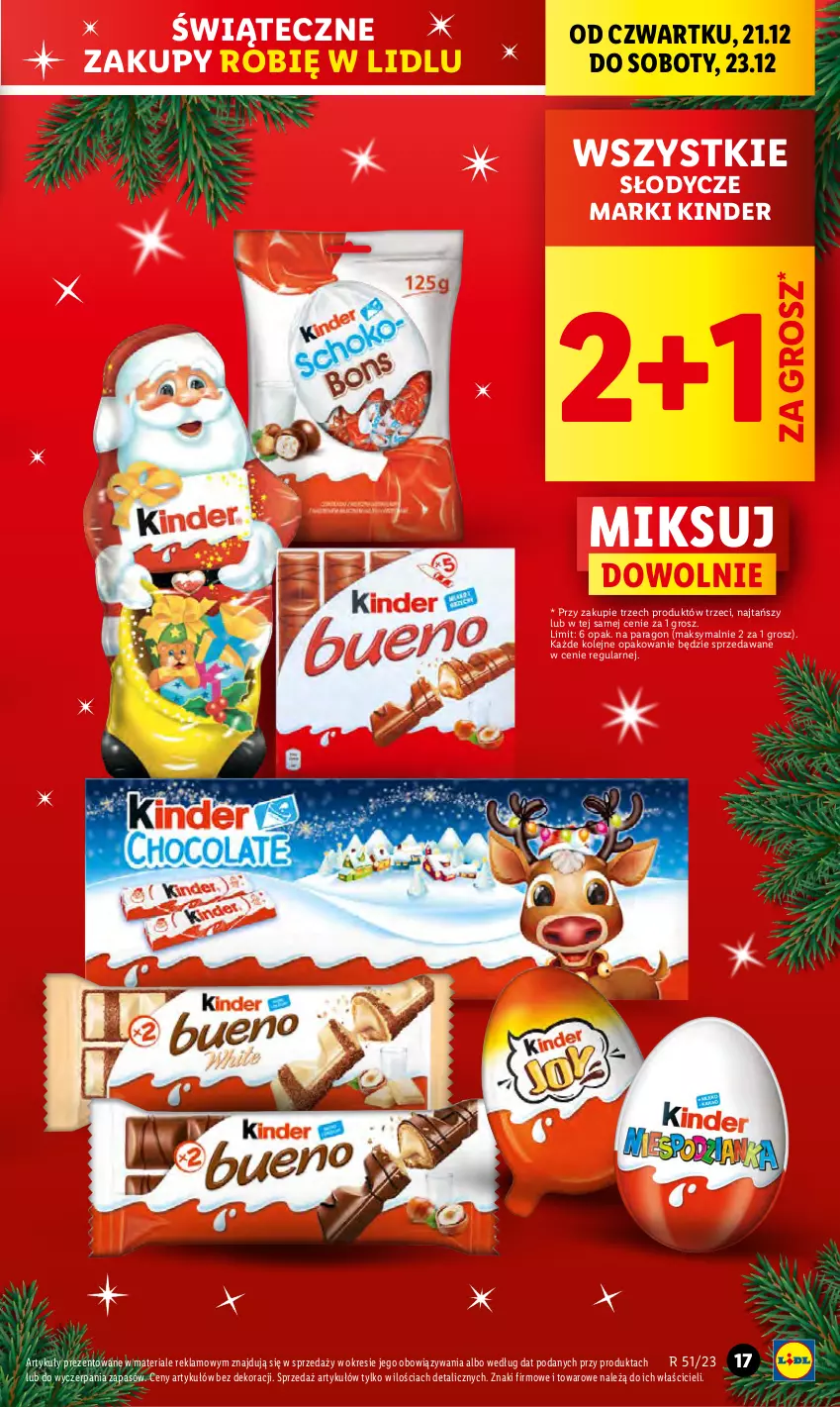 Gazetka promocyjna Lidl - GAZETKA - ważna 21.12 do 23.12.2023 - strona 17 - produkty: Kinder, Olej