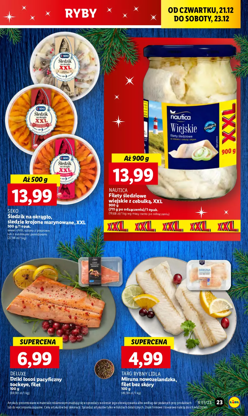 Gazetka promocyjna Lidl - GAZETKA - ważna 21.12 do 23.12.2023 - strona 23 - produkty: Miruna, Pieprz, SEKO