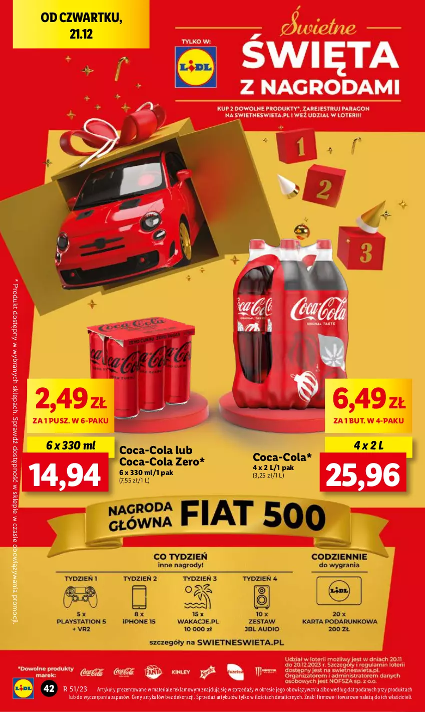 Gazetka promocyjna Lidl - GAZETKA - ważna 21.12 do 23.12.2023 - strona 44 - produkty: Coca-Cola