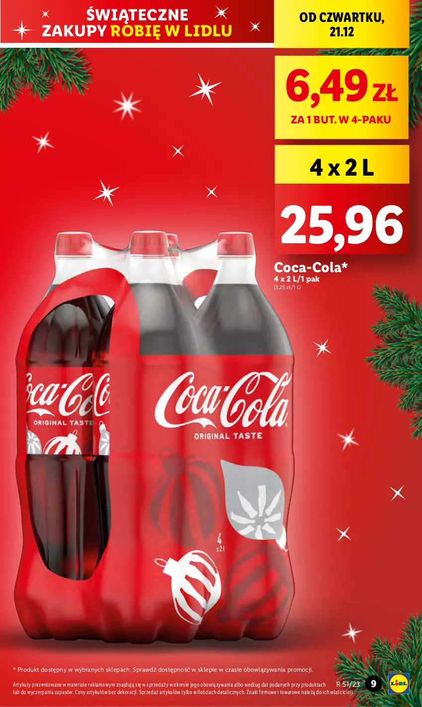 Gazetka promocyjna Lidl - GAZETKA - ważna 21.12 do 23.12.2023 - strona 9 - produkty: Coca-Cola