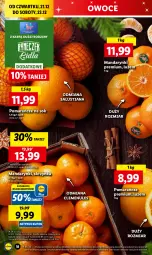 Gazetka promocyjna Lidl - GAZETKA - Gazetka - ważna od 23.12 do 23.12.2023 - strona 18 - produkty: Mandarynki, Warzywa, Sok, Ser, Warzywa i owoce, Pomarańcze, Owoce, LUSTi, Chleb, Olej