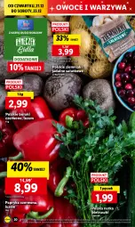Gazetka promocyjna Lidl - GAZETKA - Gazetka - ważna od 23.12 do 23.12.2023 - strona 20 - produkty: Warzywa, Ser, Papryka czerwona, Papryka, Warzywa i owoce, Ziemniaki, Sałat, Buraki, Owoce, Chleb, Natka pietruszki
