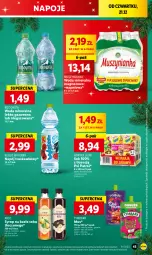 Gazetka promocyjna Lidl - GAZETKA - Gazetka - ważna od 23.12 do 23.12.2023 - strona 47 - produkty: Sok, Mus, Kaktus, Kaki, Napoje, Leon, Muszynianka, Tymbark, Syrop, Limonka, Kubuś Waterrr, Woda mineralna, Kubuś, Woda, Napój, Psi Patrol, Magnez, Imbir, Hortex