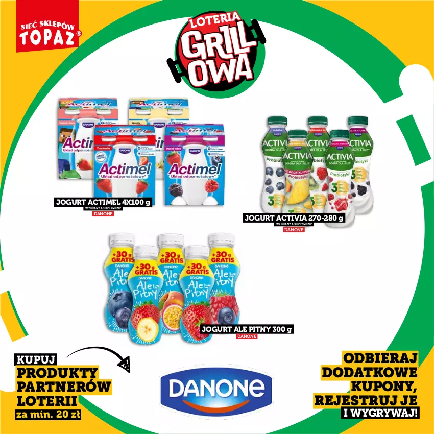 Gazetka promocyjna Topaz - Gazetka - ważna 20.04 do 14.06.2026 - strona 10 - produkty: Actimel, Activia, Danone, Gry, Jogurt
