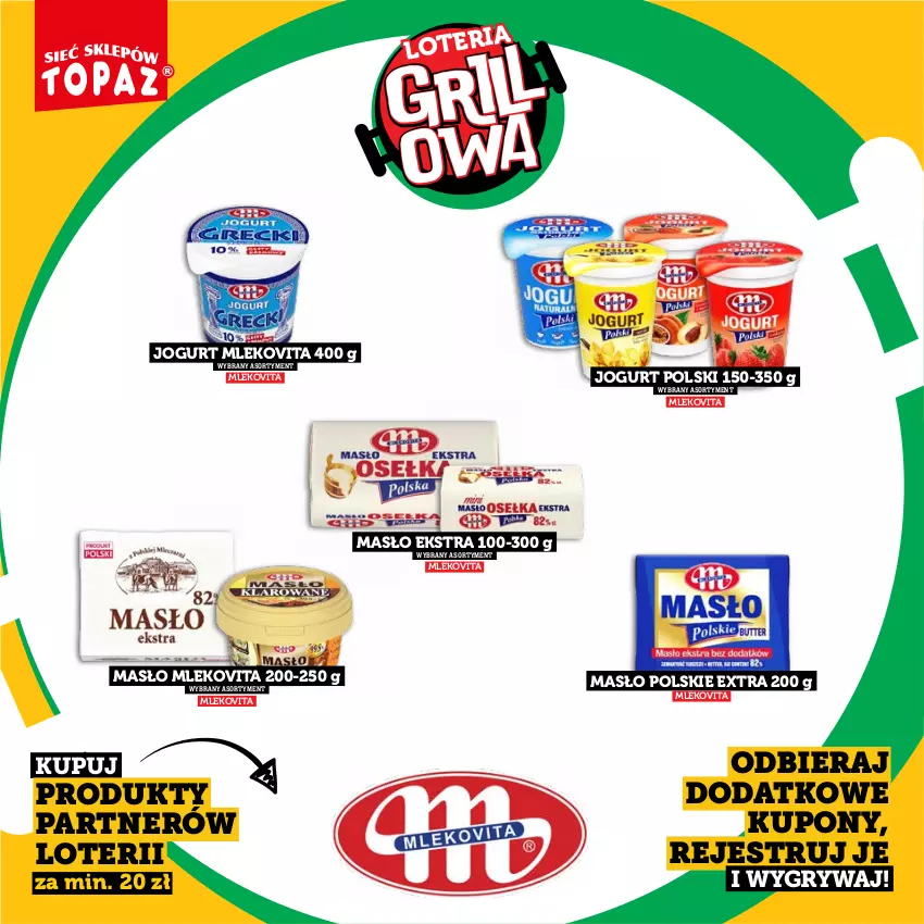 Gazetka promocyjna Topaz - Gazetka - ważna 20.04 do 14.06.2026 - strona 40 - produkty: Gry, Jogurt, Masło, Mleko, Mlekovita