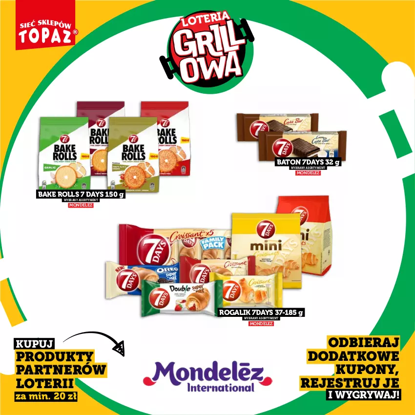 Gazetka promocyjna Topaz - Gazetka - ważna 20.04 do 14.06.2026 - strona 44 - produkty: 7 Days, Bake Rolls, Baton, Gry, Rogal