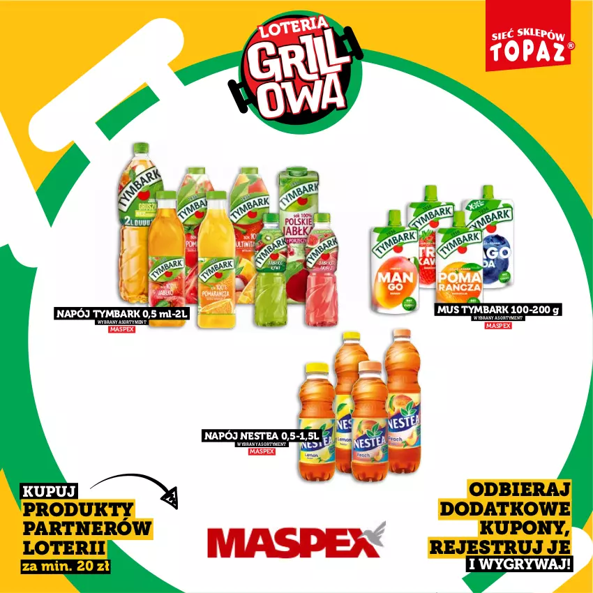 Gazetka promocyjna Topaz - Gazetka - ważna 20.04 do 14.06.2026 - strona 49 - produkty: Gry, Mus, Napój, Nestea, Tymbark