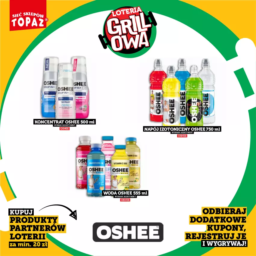 Gazetka promocyjna Topaz - Gazetka - ważna 20.04 do 14.06.2026 - strona 52 - produkty: Gry, Napój, Napój izotoniczny, Oshee, Woda