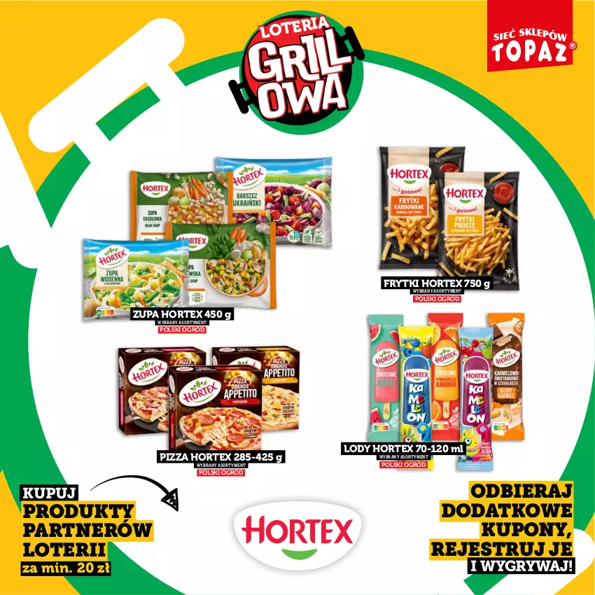 Gazetka promocyjna Topaz - Gazetka - ważna 20.04 do 14.06.2026 - strona 59 - produkty: Frytki, Gry, Hortex, Lody, Ogród, Pizza, Zupa