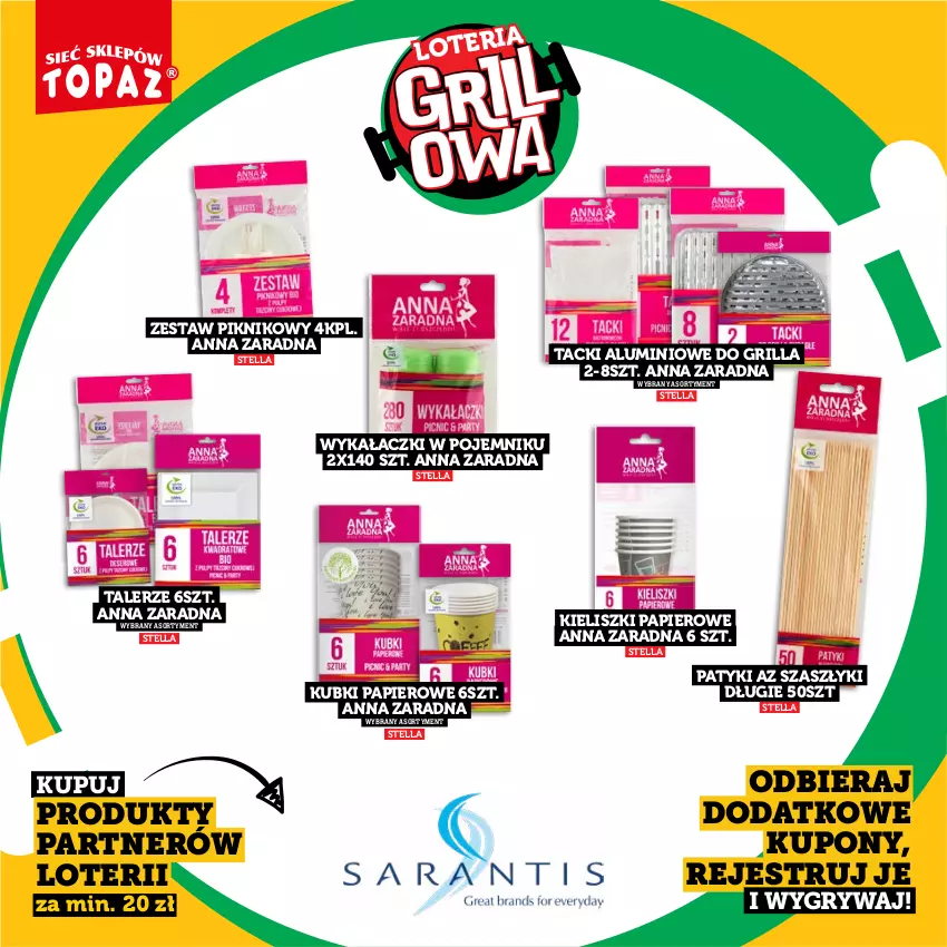 Gazetka promocyjna Topaz - Gazetka - ważna 20.04 do 14.06.2026 - strona 72 - produkty: Grill, Gry, Papier, Pojemnik, Talerz