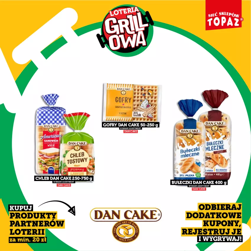 Gazetka promocyjna Topaz - Gazetka - ważna 20.04 do 14.06.2026 - strona 9 - produkty: Bułeczki, Chleb, Dan Cake, Gofry, Gry