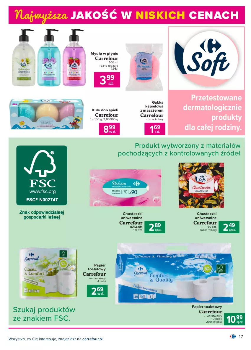 Gazetka promocyjna Carrefour - Gazetka Produkt Carrefour - ważna 05.07 do 17.07.2021 - strona 17 - produkty: Chusteczki, Masażer, Mydło, Mydło w płynie, Papier, Papier toaletowy, Rolki, Rum