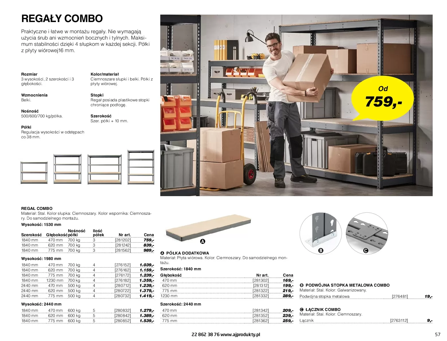 Gazetka promocyjna AJ Produkty - Biuro, Przemysł, Magazyna - ważna 01.01 do 31.12.2020 - strona 57