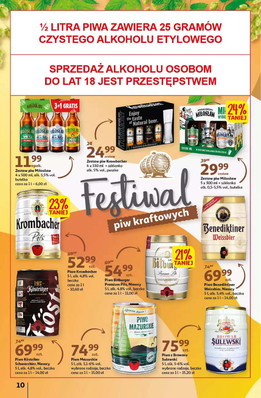 Gazetka promocyjna Auchan - przeNISKIE CENY PRZEwybór letnich napojów Hipermarkety - ważna 17.06 do 22.06.2022 - strona 10 - produkty: Gra, Piwa, Piwo, Szklanka