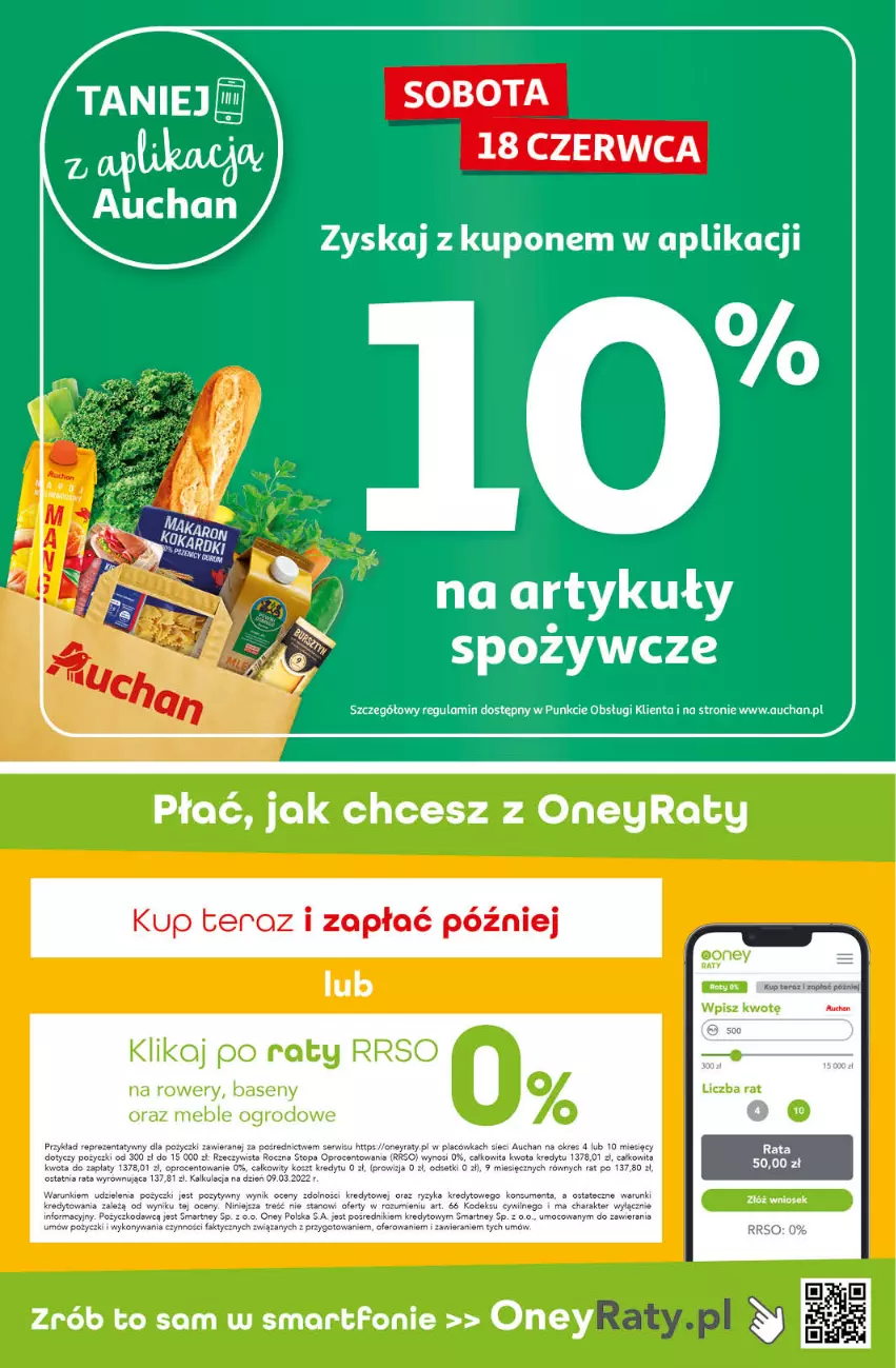 Gazetka promocyjna Auchan - przeNISKIE CENY PRZEwybór letnich napojów Hipermarkety - ważna 17.06 do 22.06.2022 - strona 3 - produkty: Artykuły spożywcze, Fa, Kosz, Rower, Ser, Smartfon, Top