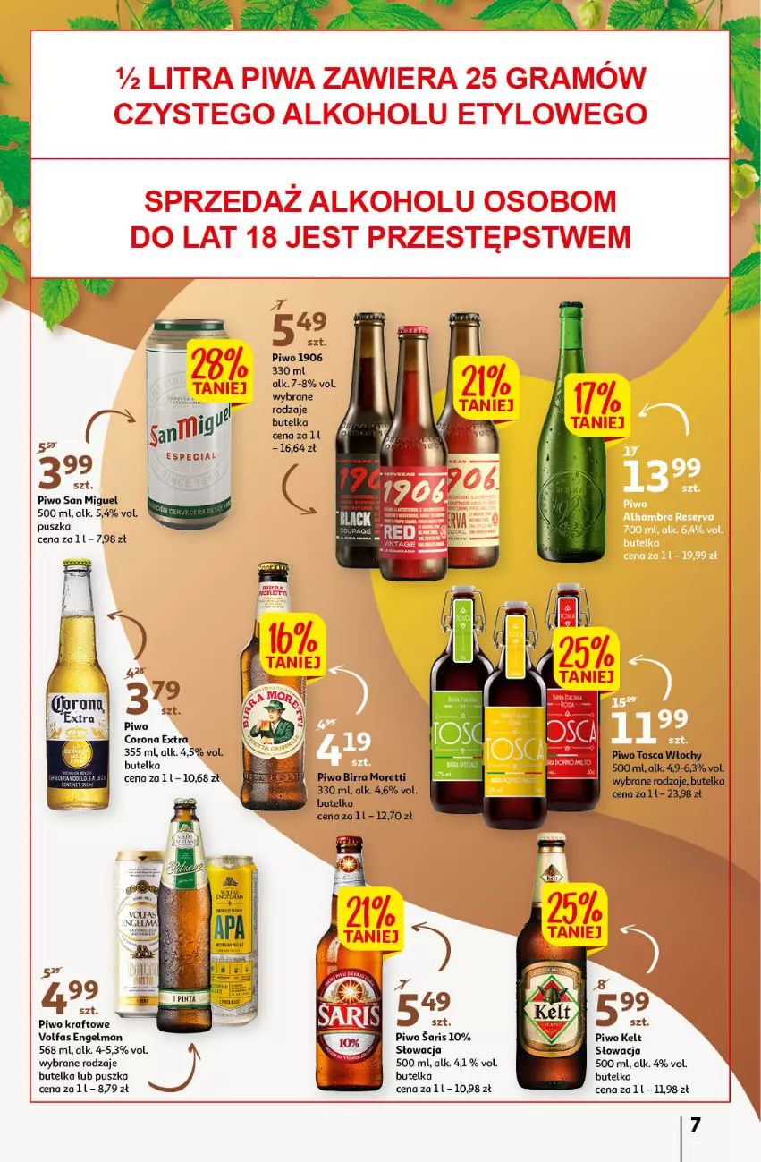 Gazetka promocyjna Auchan - przeNISKIE CENY PRZEwybór letnich napojów Hipermarkety - ważna 17.06 do 22.06.2022 - strona 7 - produkty: Corona Extra, Fa, Piwo