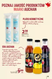 Gazetka promocyjna Auchan - przeNISKIE CENY PRZEwybór letnich napojów Hipermarkety - Gazetka - ważna od 22.06 do 22.06.2022 - strona 15 - produkty: Piec, Sok, Płatki kosmetyczne