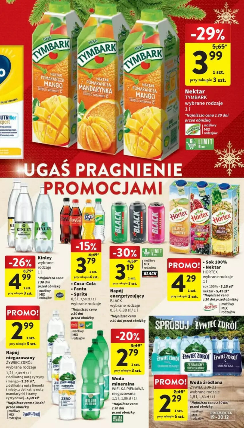 Gazetka promocyjna Intermarche - ważna 19.12 do 23.12.2023 - strona 36 - produkty: Cytryny, Hades, Hortex, Napój, Napój niegazowany, Nektar, Sprite, Woda