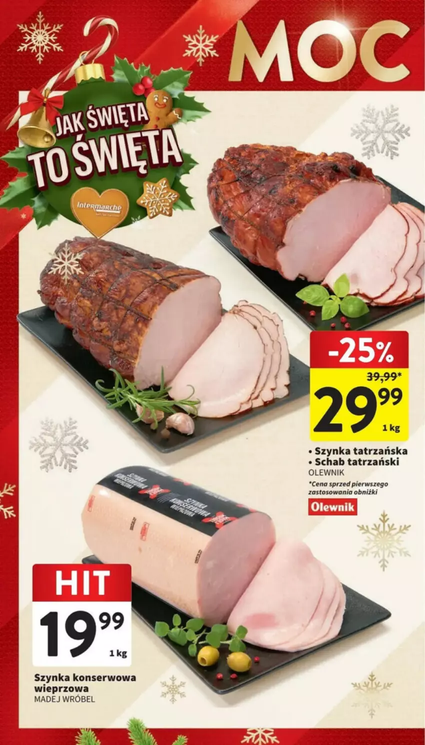 Gazetka promocyjna Intermarche - ważna 19.12 do 23.12.2023 - strona 8 - produkty: Madej Wróbel, Olewnik, Ser, Szynka, Szynka konserwowa