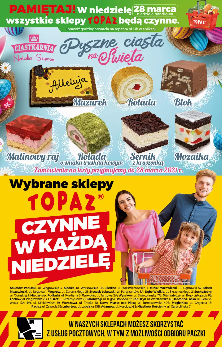 Gazetka promocyjna Topaz - Gazetka - ważna 25.03 do 31.03.2021 - strona 2 - produkty: Lack, Ogiński, Podlaski, Sok, Sokołów, Top, Woda
