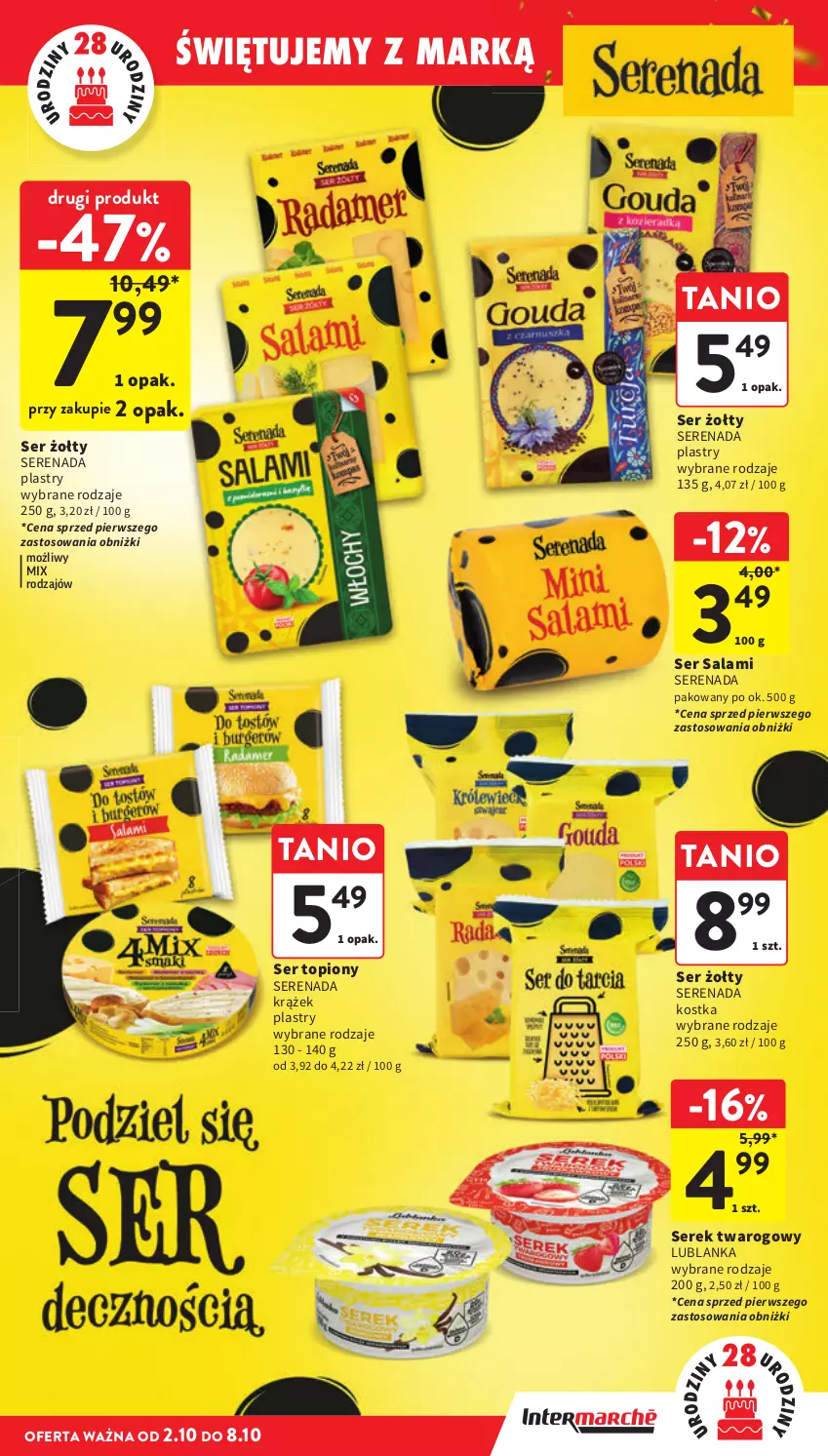 Gazetka promocyjna Intermarche - Gazetka promocyjna - ważna 02.10 do 08.10.2025 - strona 11 - produkty: Salami, Ser, Ser salami, Ser topiony, Serek, Serek twarogowy, Top