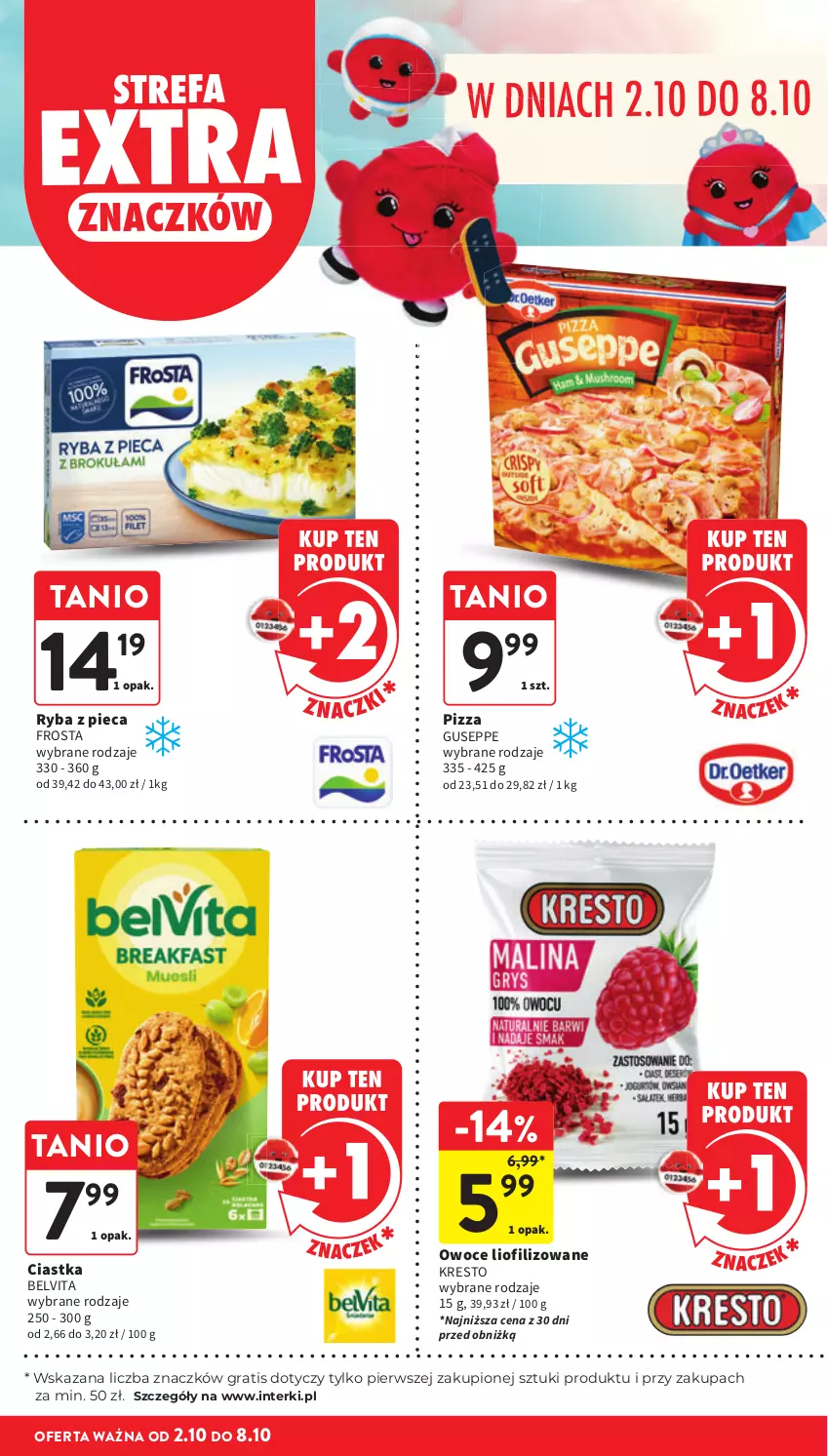 Gazetka promocyjna Intermarche - Gazetka promocyjna - ważna 02.10 do 08.10.2025 - strona 16 - produkty: BelVita, Ciastka, Fa, Frosta, Gra, Owoce, Piec, Pizza, Ryba