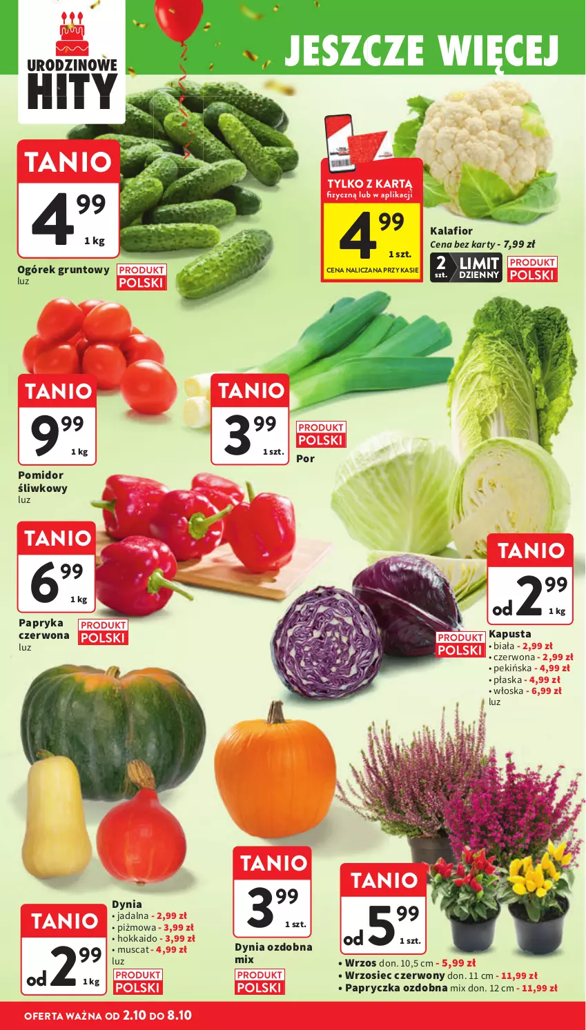 Gazetka promocyjna Intermarche - Gazetka promocyjna - ważna 02.10 do 08.10.2025 - strona 18 - produkty: Grunt, Kalafior, Mus, Ogórek, Papryka, Papryka czerwona, Por