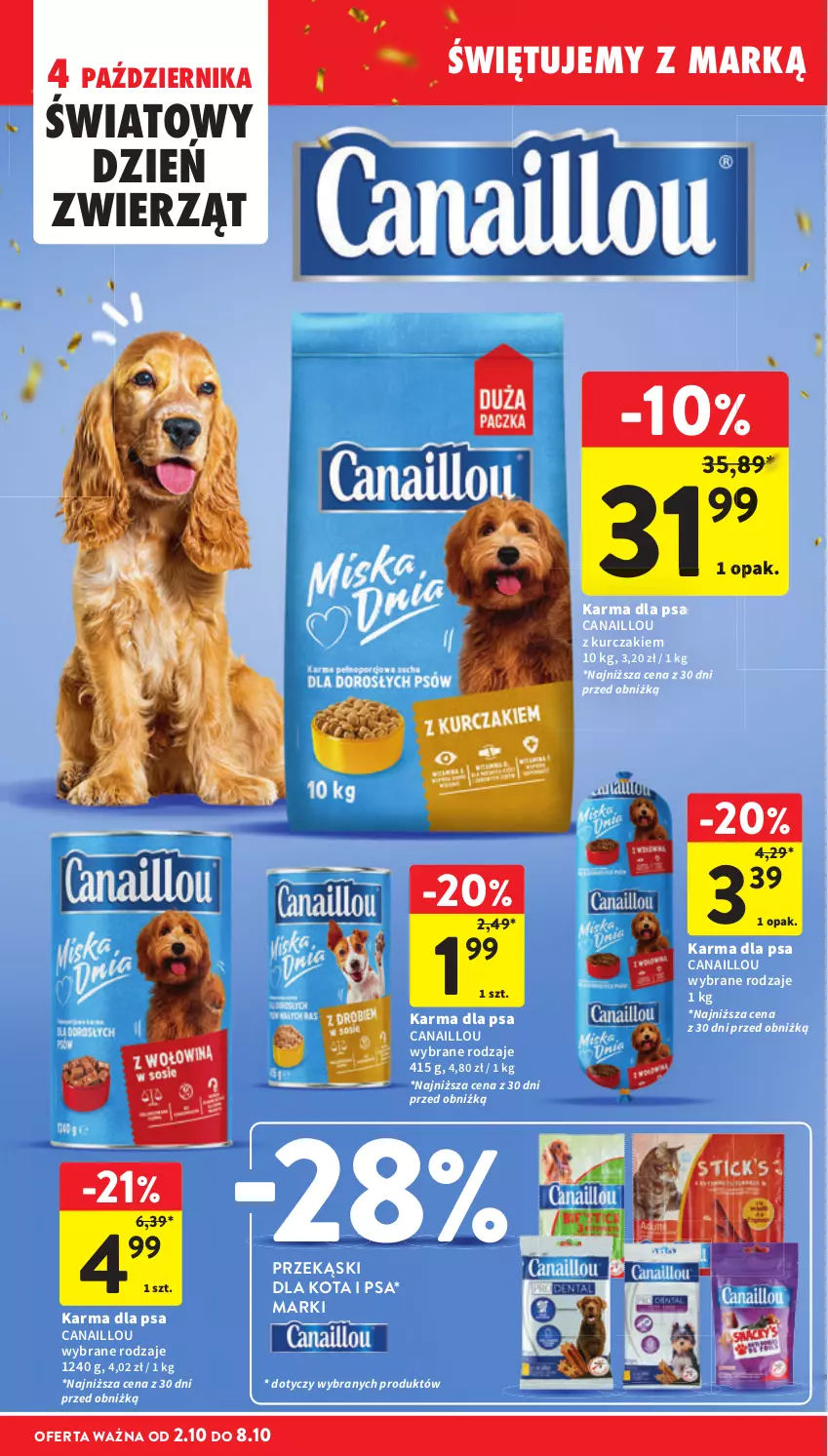 Gazetka promocyjna Intermarche - Gazetka promocyjna - ważna 02.10 do 08.10.2025 - strona 36 - produkty: Canaillou, Kurczak, Przekąski dla kota