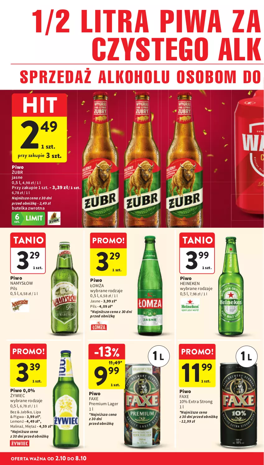 Gazetka promocyjna Intermarche - Gazetka promocyjna - ważna 02.10 do 08.10.2025 - strona 40 - produkty: Fa, Heineken, Mięta, Piwa, Piwo