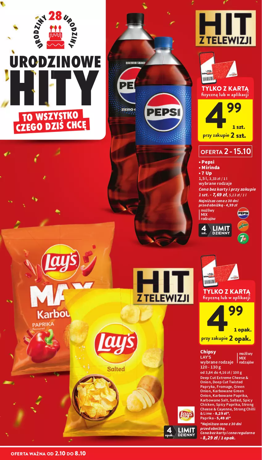 Gazetka promocyjna Intermarche - Gazetka promocyjna - ważna 02.10 do 08.10.2025 - strona 6 - produkty: Chipsy, Mirinda, Papryka, Pepsi
