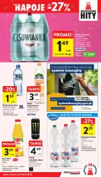 Gazetka promocyjna Intermarche - Gazetka promocyjna - Gazetka - ważna od 08.10 do 08.10.2025 - strona 39 - produkty: Nałęczowianka, Sok, Napoje, Fortuna, Napój gazowany, Woda mineralna, Napój niegazowany, Woda, Napój, Cisowianka