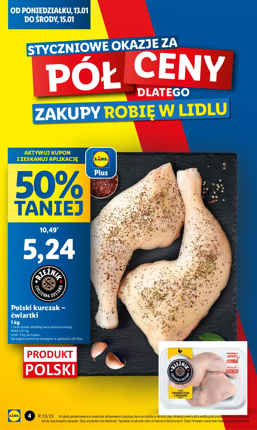 Gazetka promocyjna Lidl - GAZETKA - ważna 13.01 do 15.01.2025 - strona 4 - produkty: Kurczak