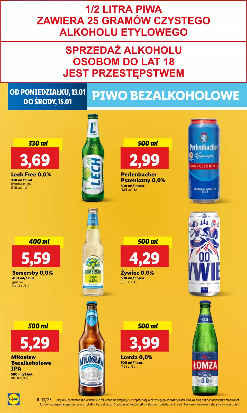 Gazetka promocyjna Lidl - GAZETKA - ważna 13.01 do 15.01.2025 - strona 48 - produkty: Limonka, Mięta, NBA, Piwo, Somersby