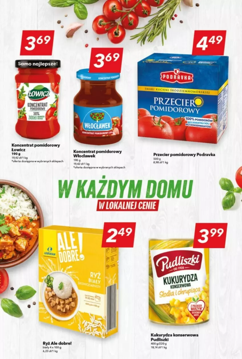 Gazetka promocyjna Lewiatan - ważna 21.11 do 27.11.2024 - strona 16 - produkty: Koncentrat pomidorowy, Kukurydza, Kukurydza konserwowa, Podravka, Pudliszki, Ryż, Ser