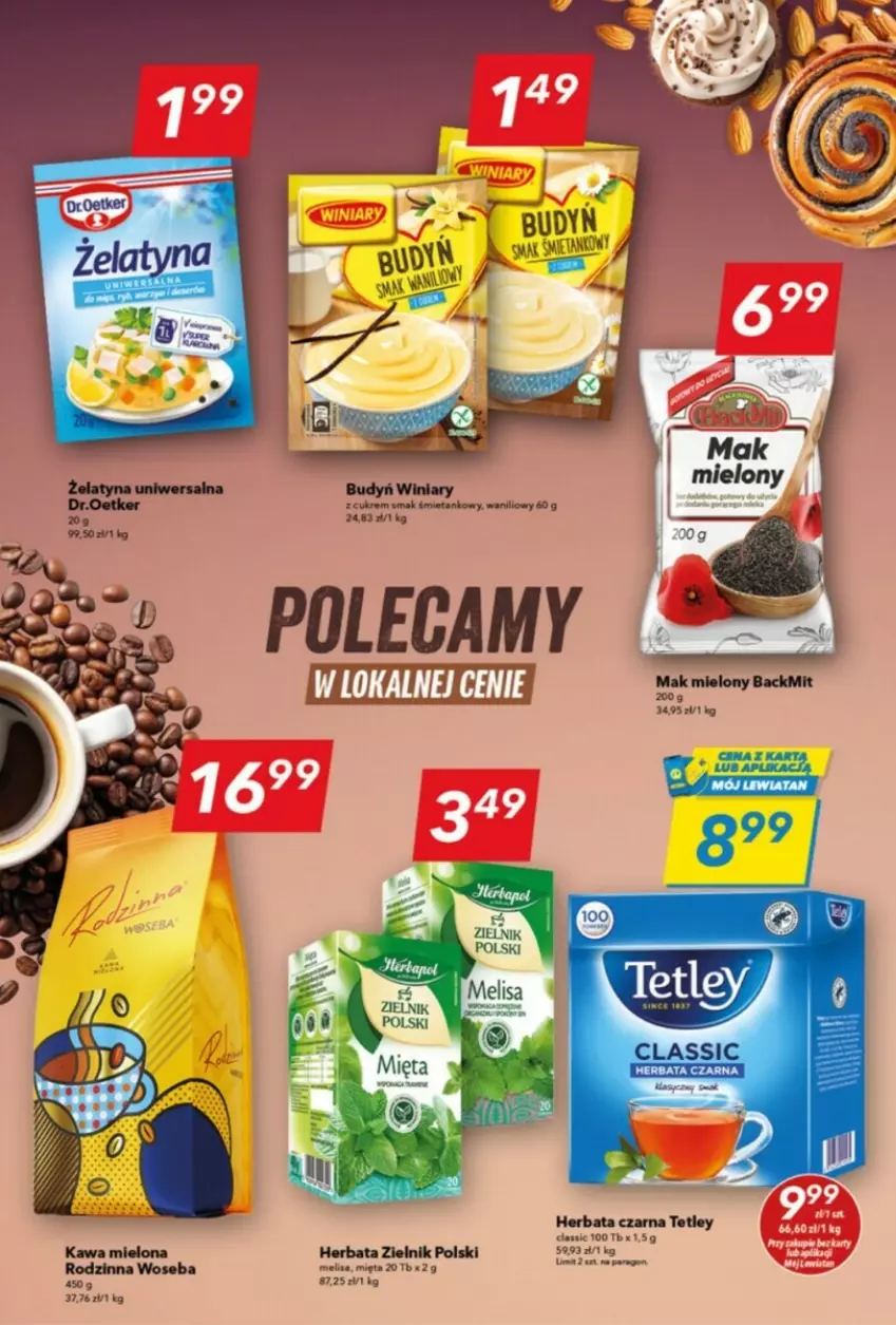 Gazetka promocyjna Lewiatan - ważna 21.11 do 27.11.2024 - strona 18 - produkty: Herbata, Herbata czarna, Mięta, Tetley, Woseba